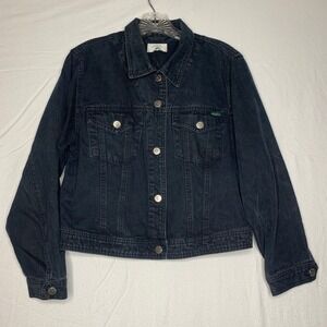 Beverly Hills Polo Club Women's Denim Jacket Black Vintage